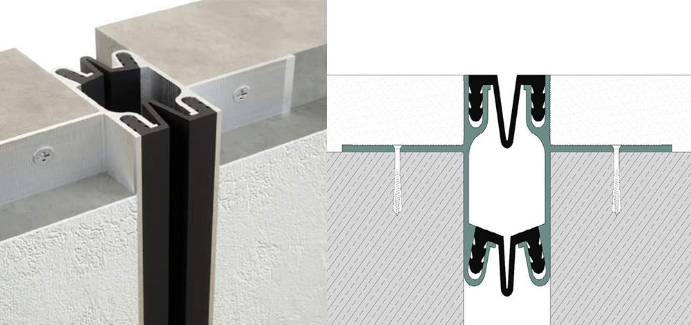 Wall to Wall Recess Mounted Expansion Joint